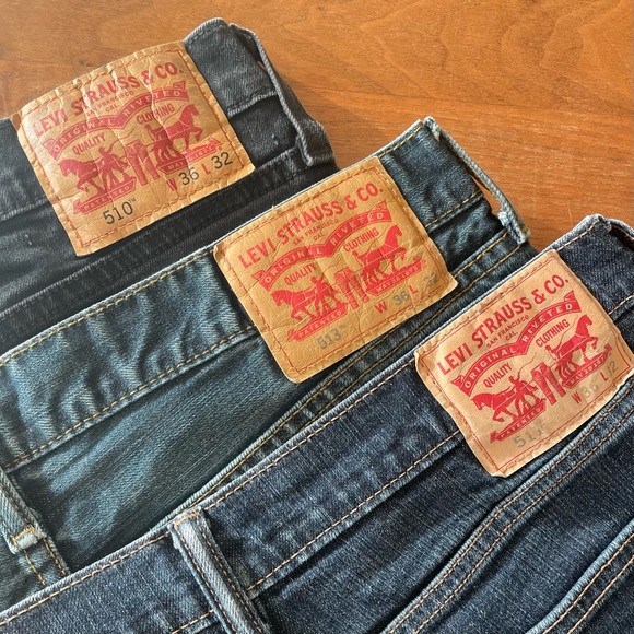 Levi's Jeans 510, 513,  511 | 3 Pairs (all W36 L32) - Picture 1 of 13